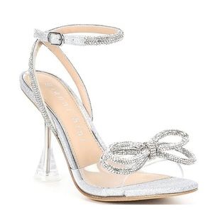 Sparkly Open Toe Heels